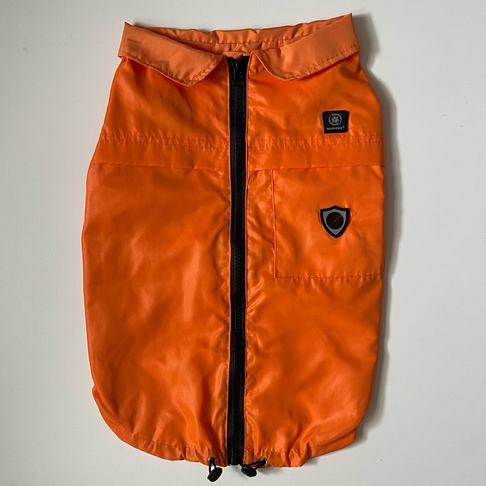 Silverpaw Dog Orange Raincoats with Bungees - Size L